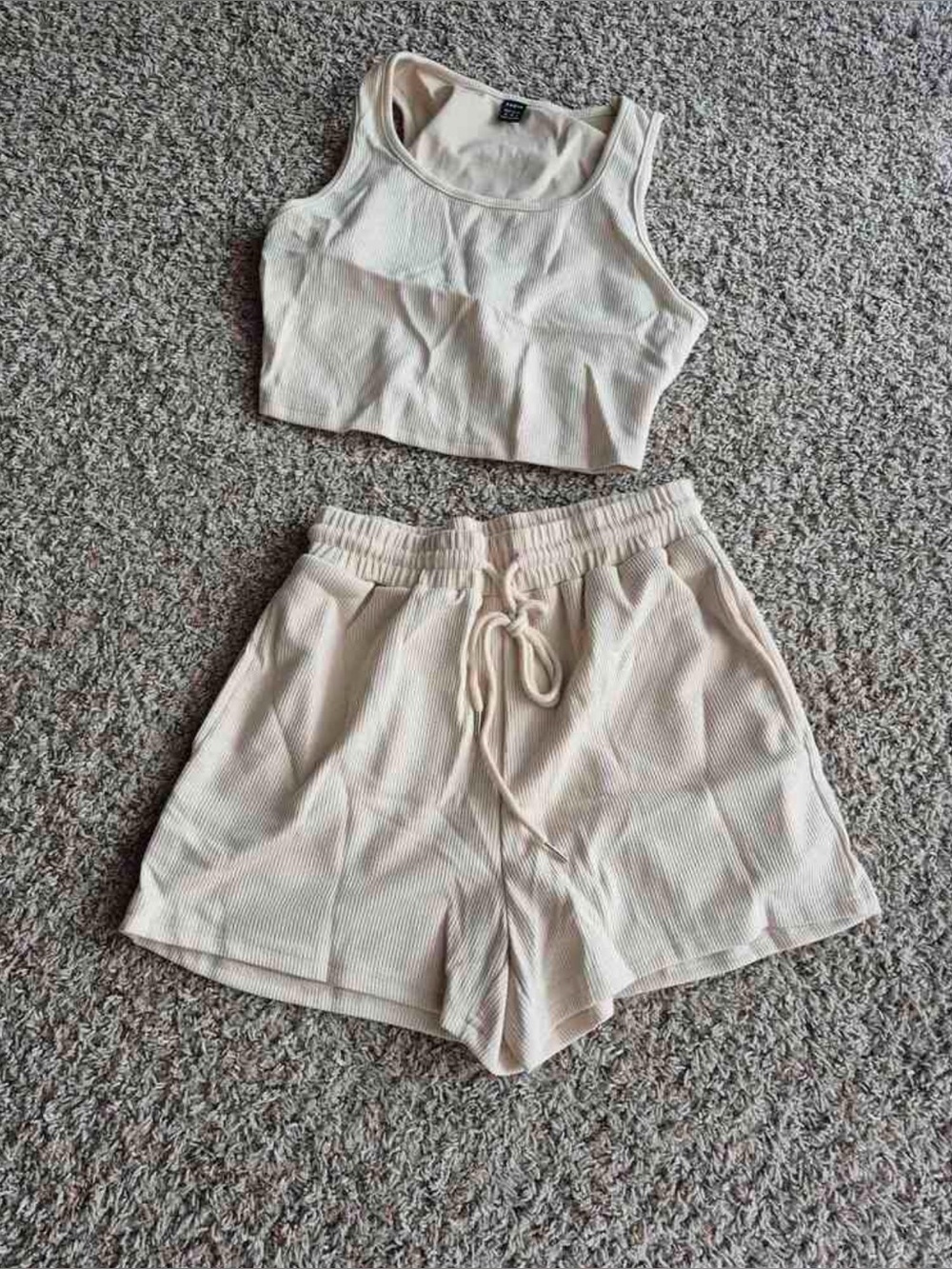 Cream Short Set